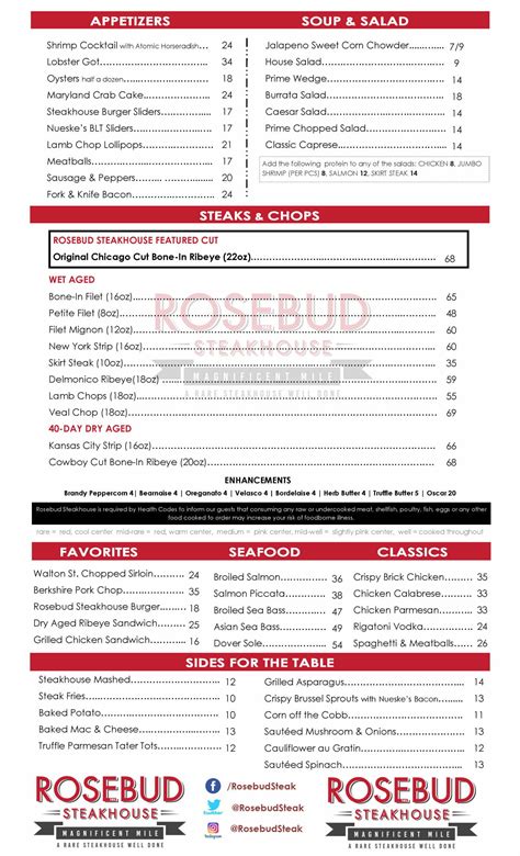 the rosebud chicago|rosebud chicago menu with prices.